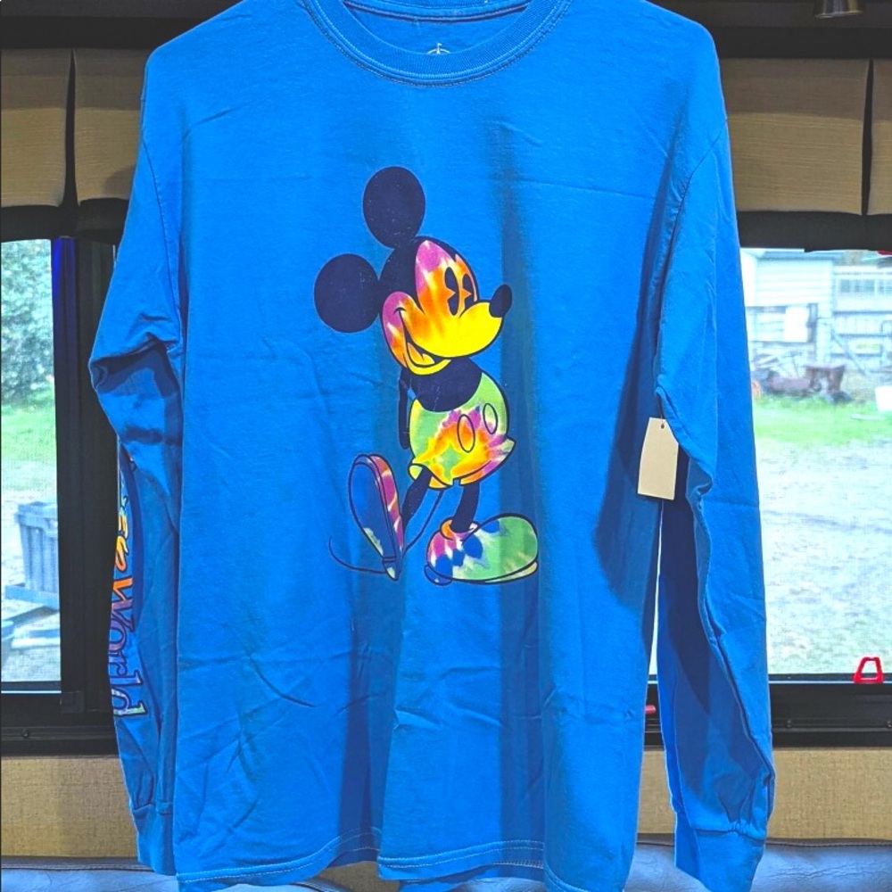 Disney Rainbow Tie Dye Mickey Mouse Long Sleeve